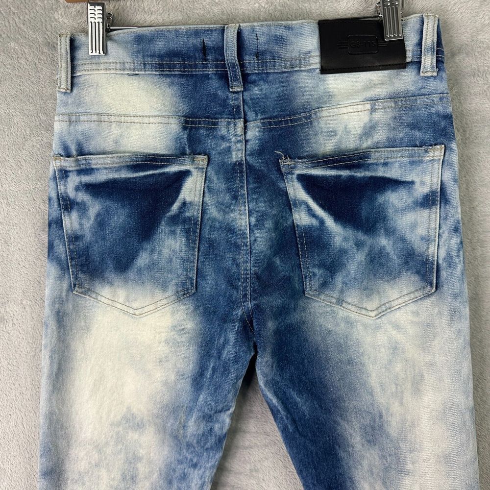 GS-115 Jeans Womens 29‎ Acid Wash Blue Stretch Denim - Picture 9 of 12